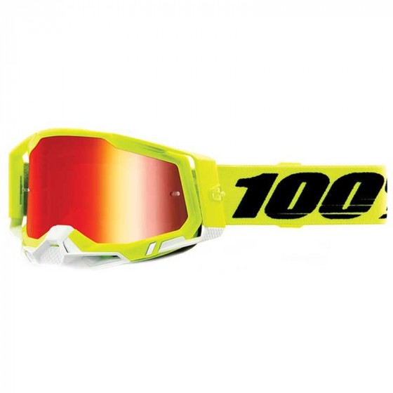 Mx Googles 100% Racecraft 2 Yellow Iridium Red -10%